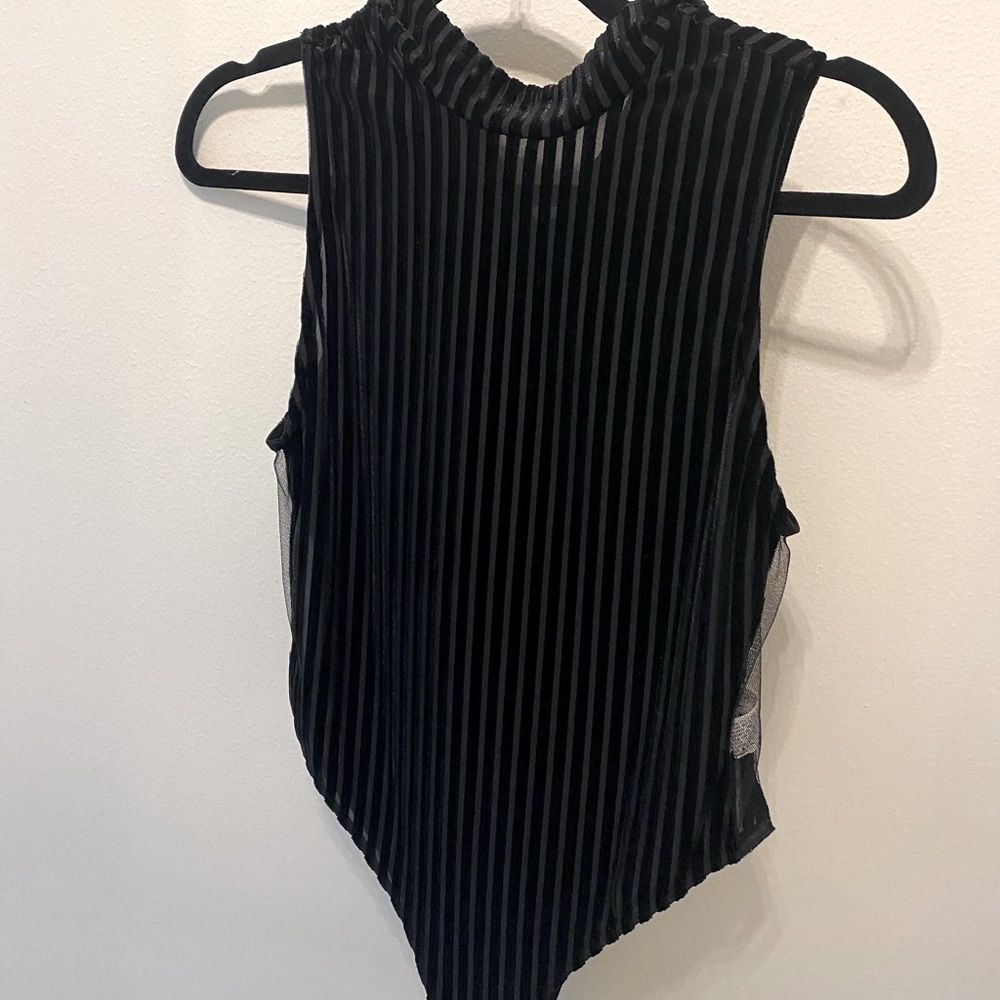 Black mesh bodysuit
